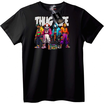 NOONEBRAND Тениска Thug Life Horror герои - 3XL, Black