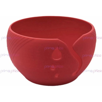 PrimaPrize Tmavší červená miska na klubíčko 16x10cm vzor 02
