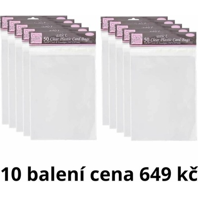 WEST DESIGN West Design Celofánové obaly na obálky 16,5 × 23 cm (500 ks)