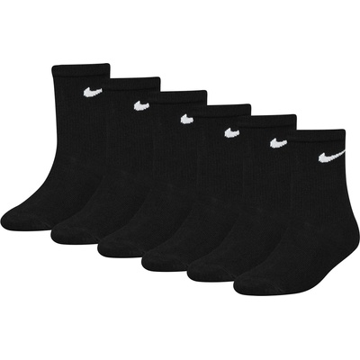 Nike Детски чорапи Nike 6 Pack of Crew Socks Infants - Black