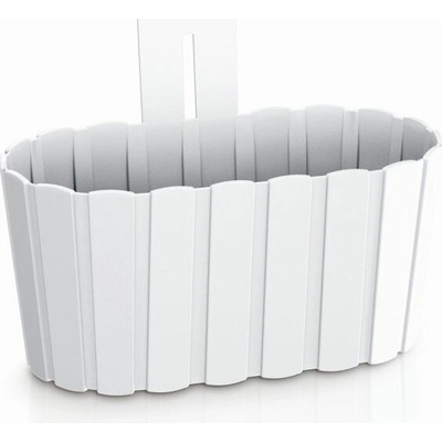 PROSPERPLAST Kvetináč závesný BOARDEE WALL biely 27,4 cm