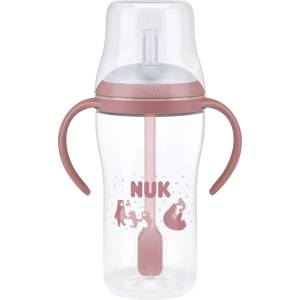 Nuk Бебешко шише NUK Perfect Match - Със силиконова сламка, TC, РР, 260 ml, Мечка (10216319) - ozone