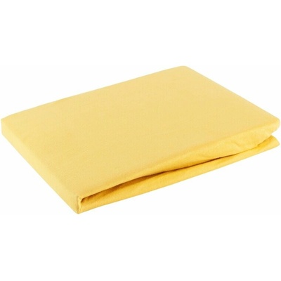 Takoy jersey plachta s gumou z bavlny farba horčicová 125 g/m2 Desing 91-HF-397098 180x200x30
