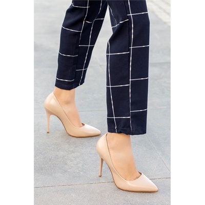 Moda Trend Дамски елегантни обувки с ток - Бежови #363831 (363831_Бежов)