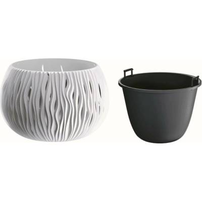 PROSPERPLAST SANDY BOWL WS závěsný květináč 29 cm bílý