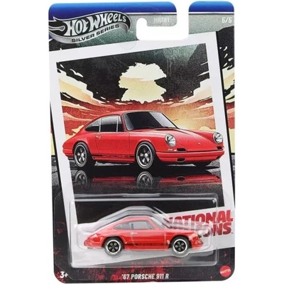 Mattel Хот Уилс: Винтидж '67 Порше 911 r количка (jby86)
