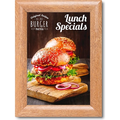 Jansen Display Klaprám A5 , 25 mm, barva Dřevo, 179 x 241 mm