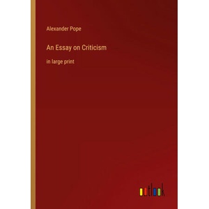 An Essay on Criticism | Alexander Pope (ISBN: 9783368365967)