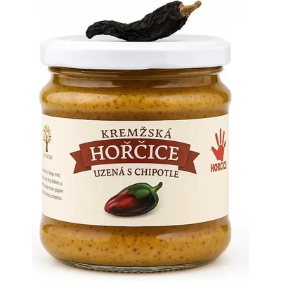 Seminka-chilli.cz Kremžská hořčice uzená s chilli Chipotle 200 g