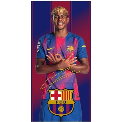Phi International osuška z mikrovlákna FC Barcelona motiv Lamine Yamal 70 x 140 cm