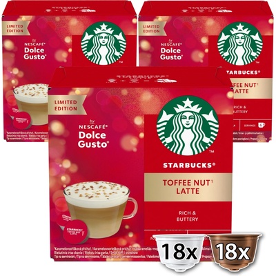 STARBUCKS NESCAFE DOLCE GUSTO TOFFEE NUT LATTE 36 KS