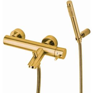 PAFFONI Light Exclusive Edition - Смесител за вана с аксесоари, матирано злато LIG023HGSP (LIG023HGSP)