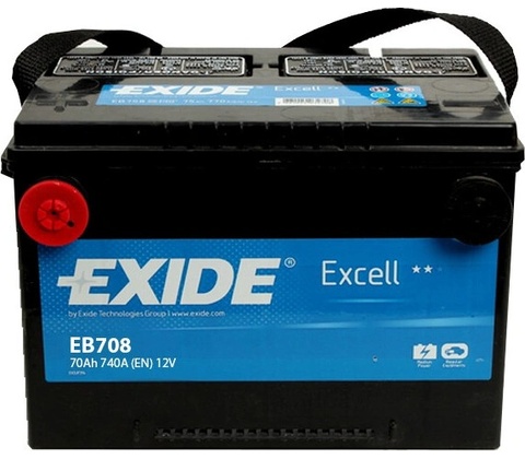 Exide Excell 12V 70Ah 740A EB708