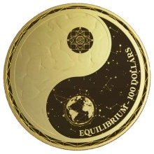 Pressburg Mint zlatá mince Equilibrium 2022 Proof-like 1oz