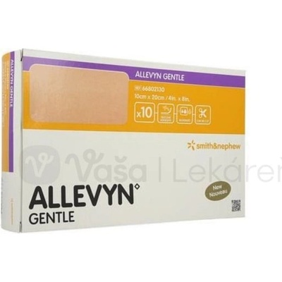 Allevyn Gentle Krytie na rany 10 x 20 cm 10 ks