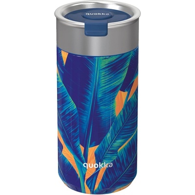 Quokka Boost Nerezový termohrnček so sitkom Blue Jungle 400 ml