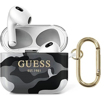 Guess Калъф Guess GUA3UCAMG Camo Collection, за Apple AirPods 3, черен (GUE001676-0)