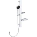 Ideal Standard Душ комплект с лост 60 см Ideal Standard Alu+ матово сребърен 2 функции, изработен от алуминий (BD586SI)