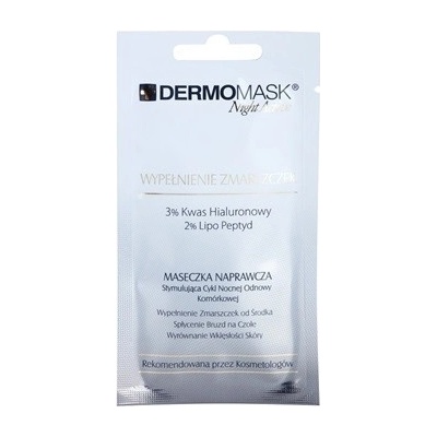 L'biotica DermoMask Night Active vyplňující maska proti hlubokým vráskám 3% Hyaluronic Acid 2% Lipo Peptyd 12 ml