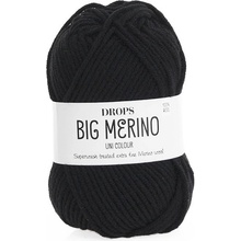 Příze DROPS Big Merino uni color 04 - černá