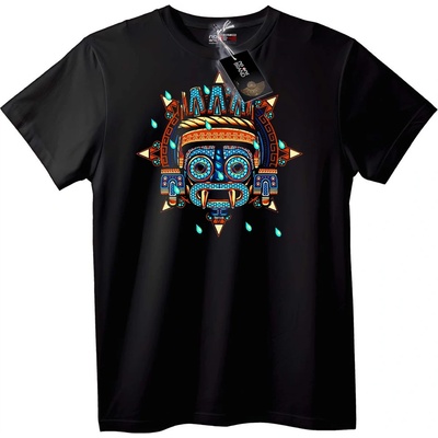 NOONEBRAND Тениска ПлеменскаАцтекска маска - XS, Black