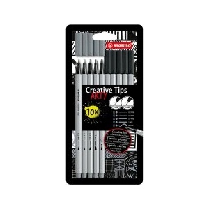 STABILO Тънкописец Point 89 Black/Grey 10 броя