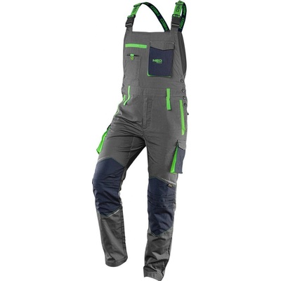 Neo Tools 81-247 monterkové kalhoty s laclem Premium šedo-modré