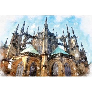 DIMEX ART s. r. o Флизелинов фототапет готическа катедрала 375 x 250 см