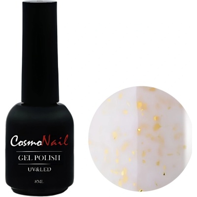 COSMONAIL gel lak Milky Flakes 002 White Jupiter 8 ml