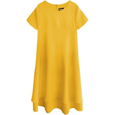 trapézové šaty 436ART žlutá