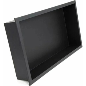 BALNEO Wall-Box правоъгълен вграден рафт 60x30x7 см, четкано черен (OB-BL3)
