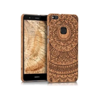 kwmobile Твърд корков калъф с дизайн индийско слънце за Huawei P10 Lite - прозрачен