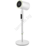 EUROLAMP Подов вентилатор с нагревател 50 Вт/2200 Вт/230 v Ø 20 см бял (eu0780)