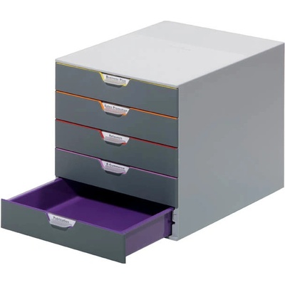 VARICOLOR Box zásuvkový 5 přihrádek šedý