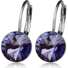 Nubis ocelové náušnice s krystaly Swarovski tanzanite NBS08-TZ