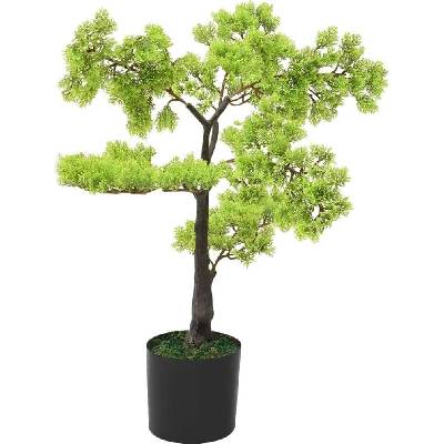 Petrashop Umělá bonsaj cypřiš s květináčem 60 cm zelená 336319