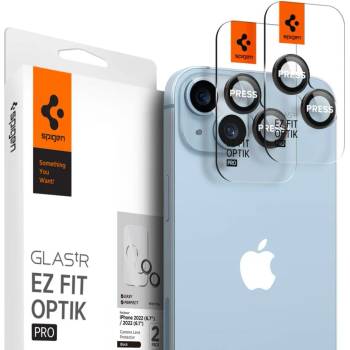 Spigen Кейс Spigen OPTIK. TR"" EZ FIT"" CAMERA PROTECTOR 2-PACK за iPhone 14/14 Plus, Black Cover (21144-0)