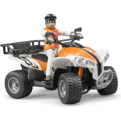 Bruder 63000 Oranžová čtyřkolka s řidičem