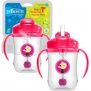 Dr.Brown´s hrneček s brčkem s držadlami růžový TC91101 270 ml