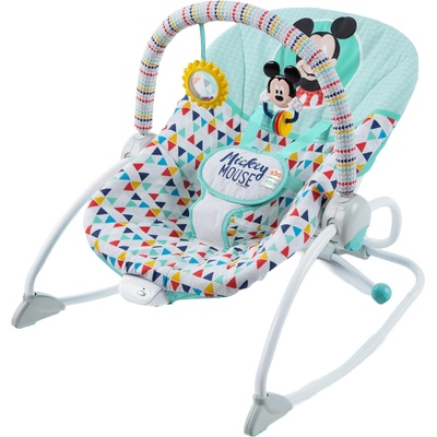 Bright Starts Шезлонг с музика и вибрации Bright Starts Disney Baby - Mickey Mouse, Original Bestie (12561)