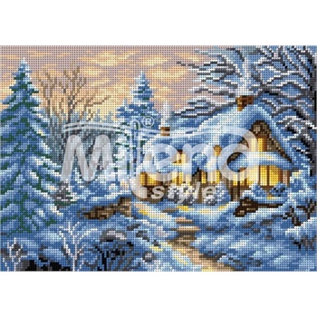 Milena Style Снежен залез - гоблен със схема конци dmc 1: 4