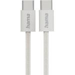 Hama Кабел за зареждане HAMA Fabric, USB-C - USB-C, 1м, Nylon, Сив - 201728 (HAMA-201728)