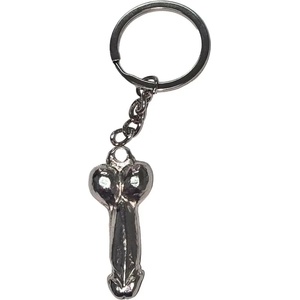  Метален ключодържател пенис, закачлив дизайн - Silver Metal Penis Keychain (D-245410)