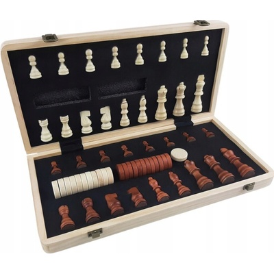 Šachy MASTER magnetické drevené - 39 x 39 cm