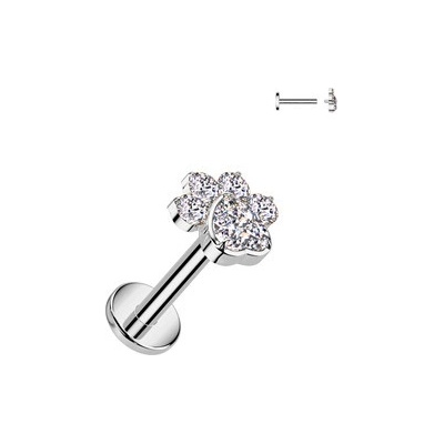 Šperky4U piercing do brady labreta titan TIT1423-1208