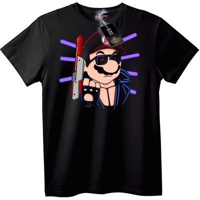 NOONEBRAND Тениска Мафиотски Mario Streetwear - XXS, Black