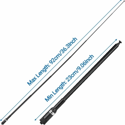 BAJETON CB teleskopická anténa 27 MHz SMA-F černá 92 cm