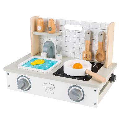 ecotoys - Dřevěná minikuchyňka s příslušenstvím