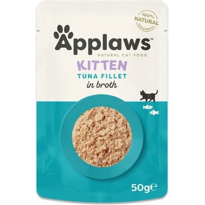 Applaws Kitten Tuna Fillet in Broth - риба тон в бульон за подрастващи котенца, 50 гр 8043