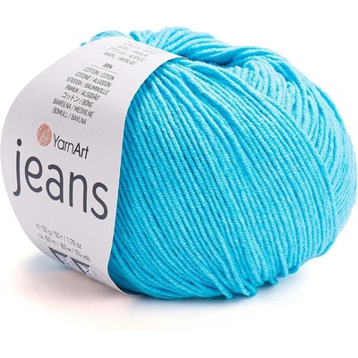 Pletací příze Gina / Jeans 50 g Varianta: 8 (33) modrá azurová, Balení: 1 ks 43308/85098/198130